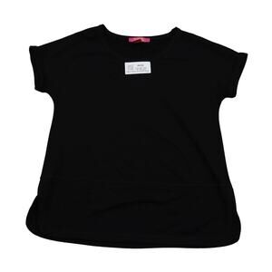 Catherine Shirt Womens S Black Short Sleeve Round Neck Knit Pullover Casual Tee